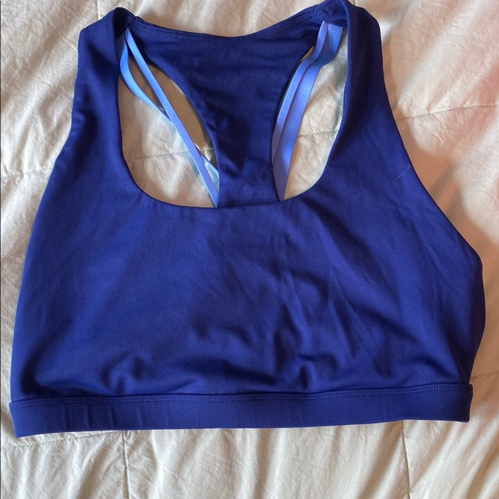 Fabletics Women's Medium Impact Blue Sports Bra